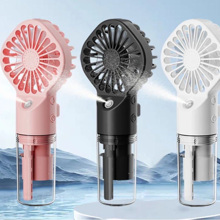 Portable Water Spray Mist Fan Electric USB Rechargeable Handheld Mini Cooling Fan Air Conditioner Humidifier For Outdoor