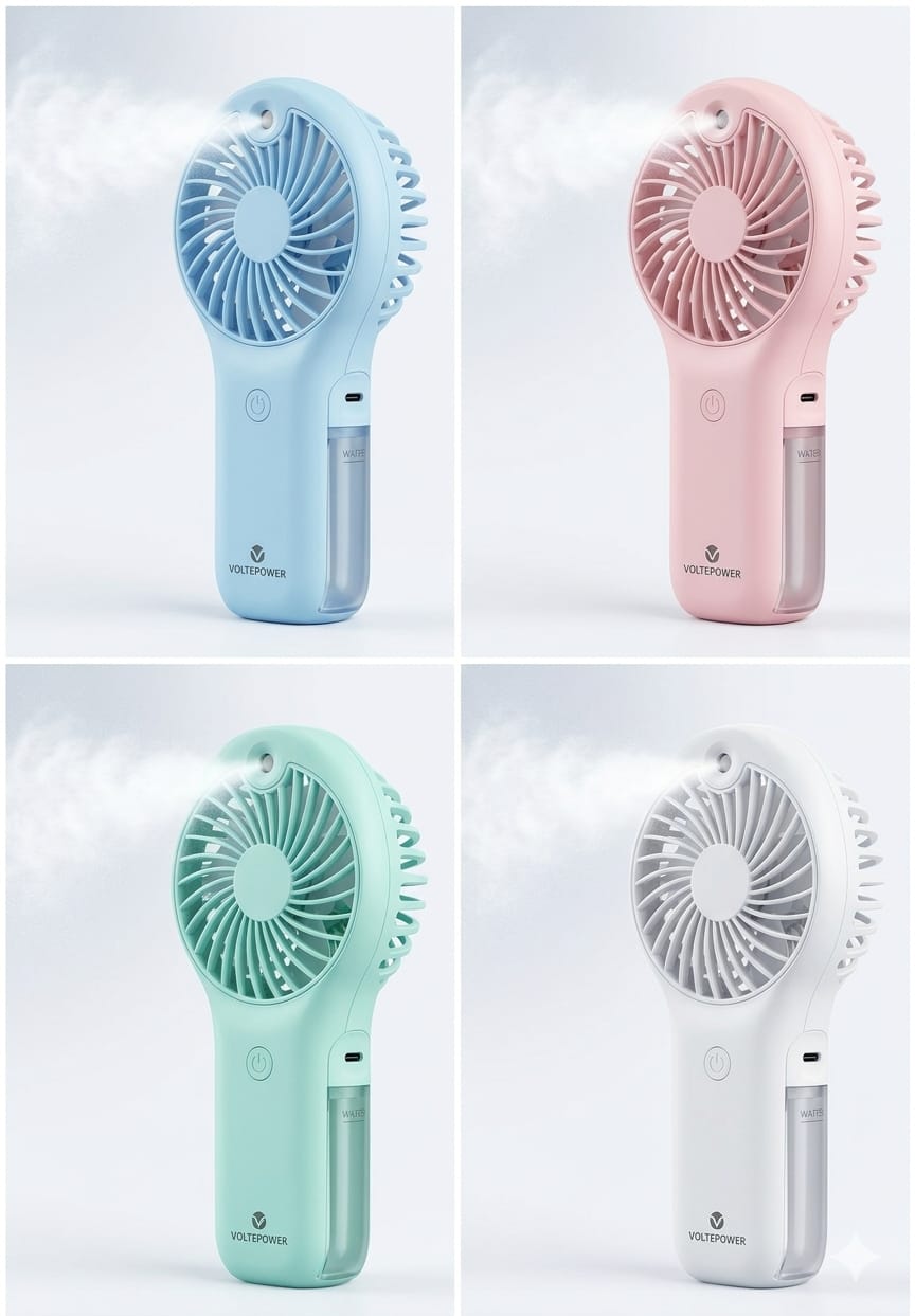 Portable Water Spray Mist Fan Electric USB Rechargeable Handheld Mini Cooling Fan Air Conditioner Humidifier For Outdoor